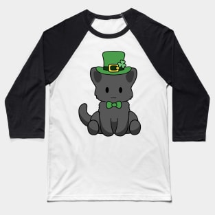 St Patrick Black Kitty Baseball T-Shirt